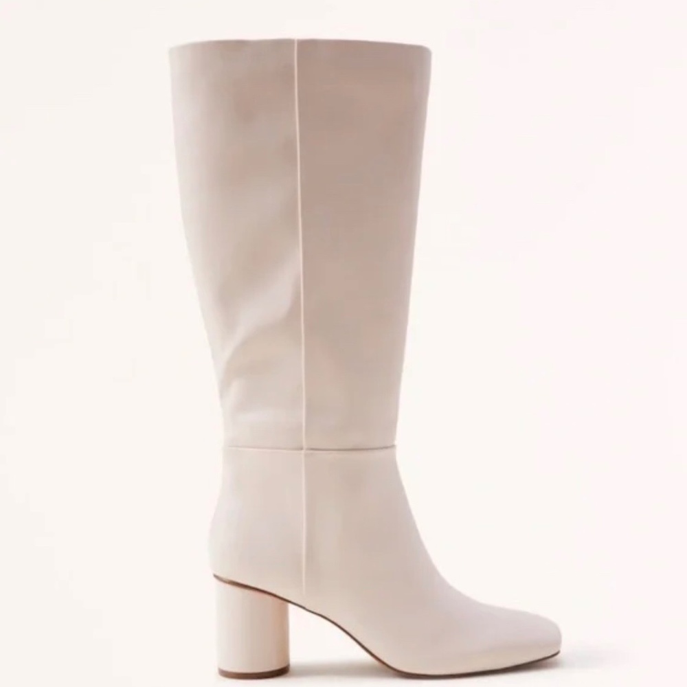 Abercrombie & Fitch Bone Leather Knee High Tall Boots Sz 11